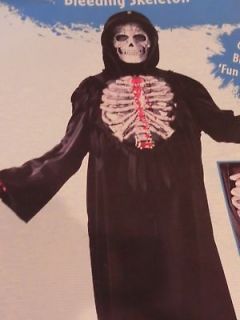 bleeding skeleton kids scary halloween costume m new 