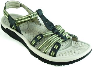 earth puerta green sporty strappy leather sandals w kalso 8