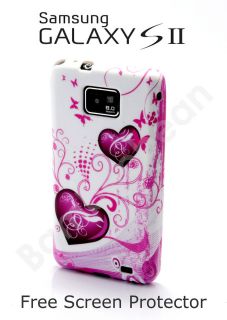 PINK HEARTS BUTTERFLY CASE FOR SAMSUNG GALAXY S2 I9100 S11 G2