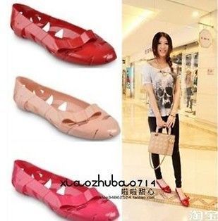 new women fashion ballet jelly flats shoes 3 colors 013