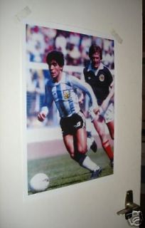 maradona argentina and kenny dalglish world cup poster from united