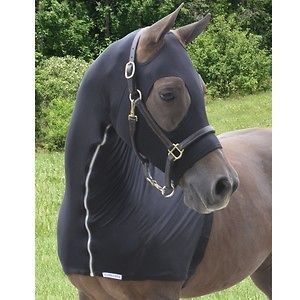 Horse Sleazy Slicker Mane Hood Full Zipper Zip Black Large L Mare 