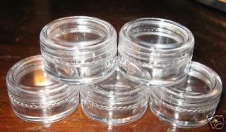 50 cosmetic jars 3 gram sample jar clear lid w