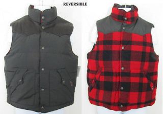 Polo Ralph Lauren Reversible Wool/Leather Down Puffer Parka Jacket Ski 