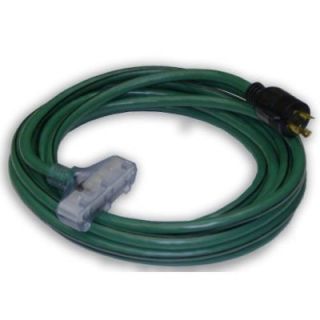   10) 25 ft 10/3 Generator Power Cord L5 30P Plug and (3) Lighted 5 15R