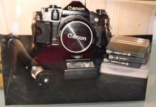   Canon A 1 Vintage Camera 35MM SLR with Macro Lens Flash Manual Kit