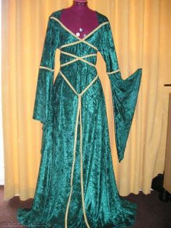 Maid Marian medieval pagan Wedding dress handfasting LOTR hood or 