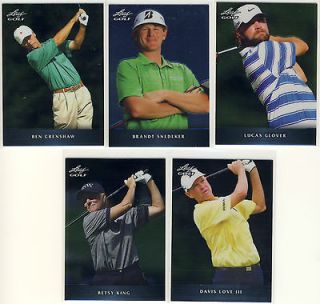 2012 Leaf Metal Golf LOT (11) Base cards Crenshaw/Glover/Snedeker/Love 