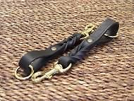 amish k 9 cow leather braided dog 11 inch tab