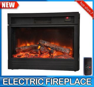 Freestanding Electric Fireplace 29.7 LED Fire Lamp Heater With Remote 