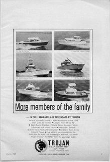 1968 vintage ad trojan boats 6 models lancaster pa time