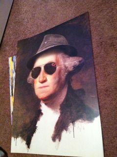 Mr Brainwash George Washington w/ Shades heavy card stock Litho