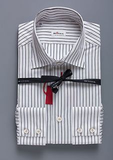 794 KITON NAPOLI 2 Ply Cotton extra Slim fit Shirt 15.75 / 40e NEW
