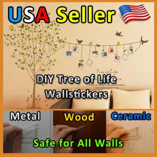 DIY Tree of Life Wall Decals/Arts for Home/Office with PhotoFrames*Ho 
