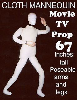 Poseable Cloth Mannequin Movie TV Prop Dummy Heavy Duty Canvas DOLL 