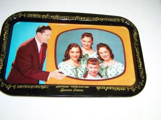 vintage lawrence welk and the lennon sisters tray  11 99 or 