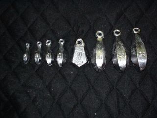 10  24oz bank sinkers   lead fishing weights   made from a do it mold