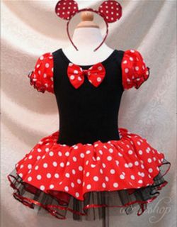   Disney Minnie Mouse Girls SZ 8 10 Party Costume Ballet Tutu Dress Kids