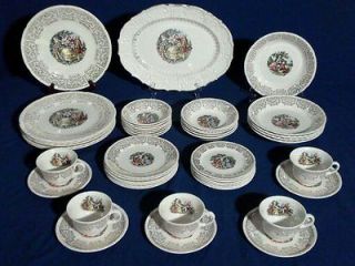 vintage crooksville china colonial set of 47 pieces returns not