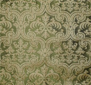 SCALAMANDRE Giovanna Brocatelle Sand Moss Woven Cotton Linen Silk 