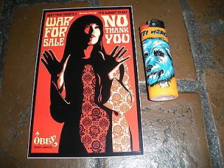 OBEY GIANT WAR FOR SALE, NO THANK YOU SKATE STICKER MINT SHEPARD 