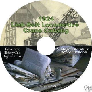 1924 link belt railway crane catalog on cd from canada