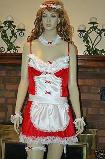 nwt plus size red french maid lingerie costume size 5x