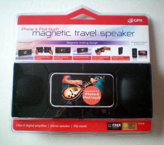 GPX IPHONE IPOD TOUCH MAGNETIC TRAVEL MULTIMEDIA FOLDABLE SPEAKER 
