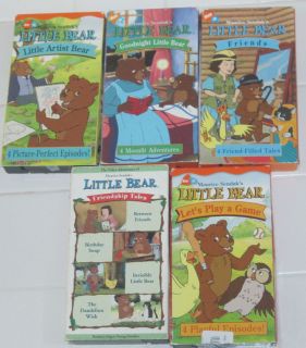   LITTLE BEAR Lot 5 VHS~Artist Bear/Friendship Tales/Goodnight Little