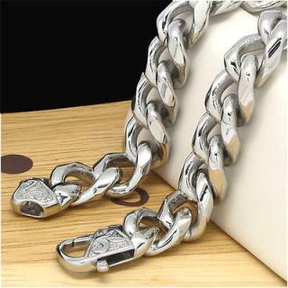 stainless steel curb chain necklace 23 5 200g 14mm new