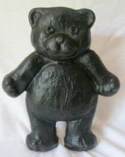 cute vintage cast iron black teddy bear 720 door stop