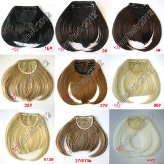 1pcs side long synthetic clip in fringe bangs hair extensions