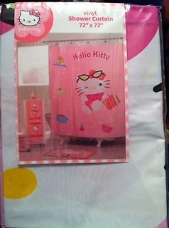 Hello Kitty Vinyl Shower Curtain   72 x 72   SHOPPING HELLO KITTY 