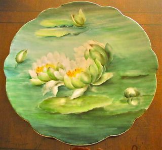 Newly listed ANTIQUE LIMOGES FRANCE HAND PAINTED FLOATING LOTUS 