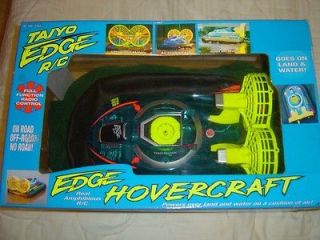 rc hovercraft by edge rc rare see thru blue with