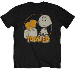 PEANUTS ADULT CHARLIE BROWN TOASTED T SHIRT SM MED LG XL 2XL