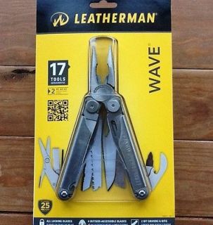   LEATHERMAN WAVE MULTI TOOL with PREMIUM LEATHER SHEATH  CLAM SHELL