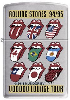 Zippo Rolling Stones Voodoo Lounge Tour Brushed Chrome Windproof 