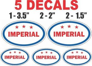 Vintage Style Oval Imperial Gasoline Gas Pump Oil Decals   Very 