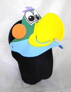 Parrot Bird Animal Foam Kid Ball Party Costume Fancy Dress Hat Cap 