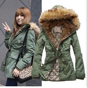 New Korean Military Style Womens/Girls Short Cotton Coat Warm 