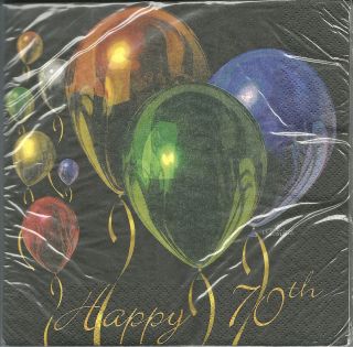  CELEBRATION HAPPY 70th BIRTHDAY PARTY LARGE LUNCHEON NAPKINS 16 COUNT