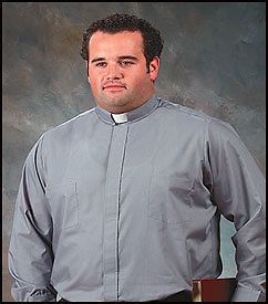 Mens Clerical Clergy Preacher Tab Collar Clergy Shirt Grey 161/2 36 