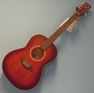 Art & Lutherie Folk Spruce Burgundy Acoustic Electric Guitar w/ Q1 qi
