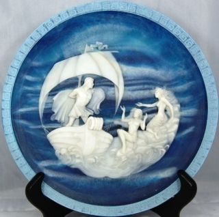 Plate VOYAGE OF ULYSSES The Sirens INCOLAY Semi Precious Stone Cameo 