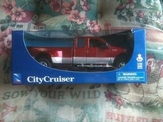 NEW NewRay Ford Pickup Truck Maroon Silver 2 tone Dually 132 scale 