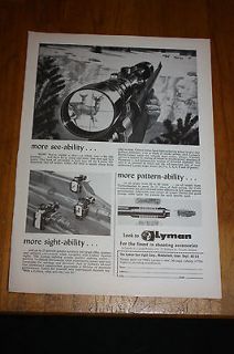 Vintage Advertisement Lyman Shooting Accessories Scopes & Mounts