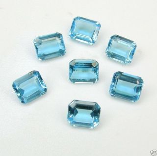 sky blue topaz emerald cut loose stone 11mm x 9mm