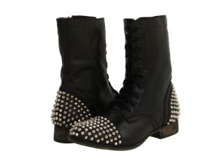 Womens Shoes STEVE MADDEN   TARNNEY   SPIKE STUDDED LACE UP BOOTS 