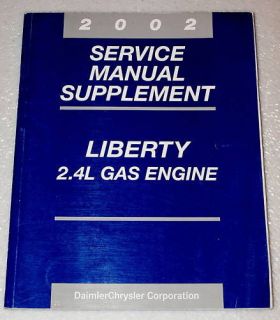 2002 JEEP LIBERTY 2.4L Gas Engine Shop Service Repair Manual 